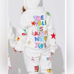 Lola + The Boys - Girls Doodle Art Set Hoodie and Jogging Pants